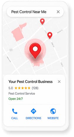 Pest control near me Google Maps card