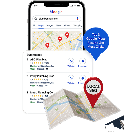 Philadelphia local SEO agency hero illustration